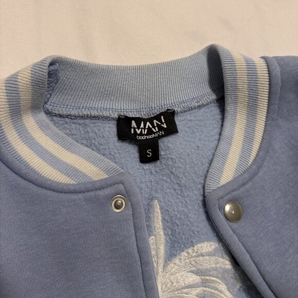 boohoo LA badge jersey varsity bomber jacket - Picture 3 of 5